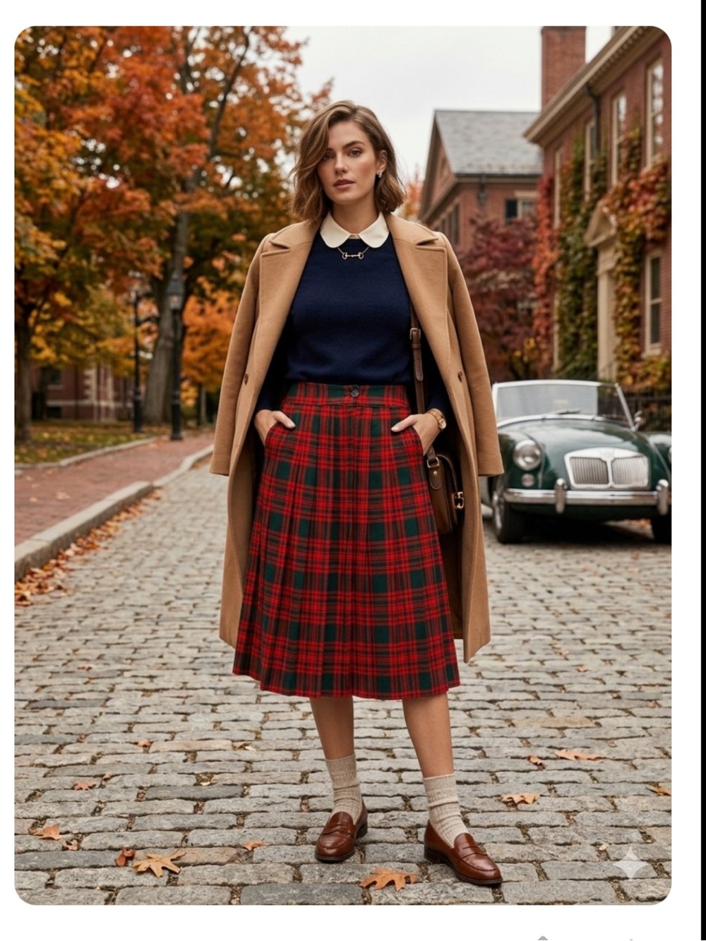 VTG Wool Pleated Kilt Skirt Red-Black Tartan Check -Amazing Quality-EUC-Sz XS-S
